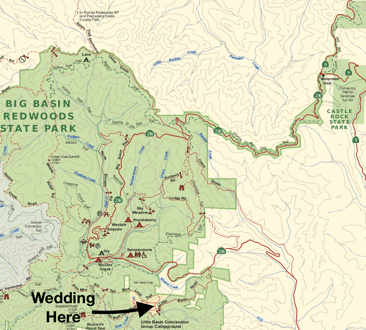 Big Basin/Little Basin Map